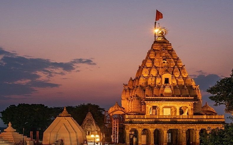 Scenic view of Ujjain with a luxury car in foreground